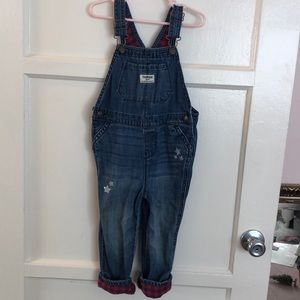 4T girls Oshkosh B’gosh denim overalls